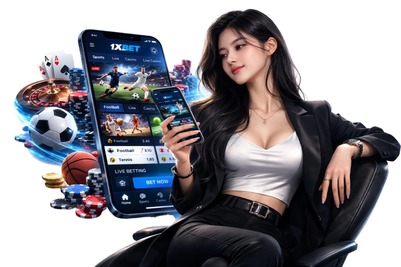 1xBet 앱 메인 화면 – 모바일 베팅